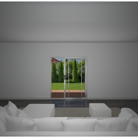 1800m x 2100m External Sliding Patio Doors White