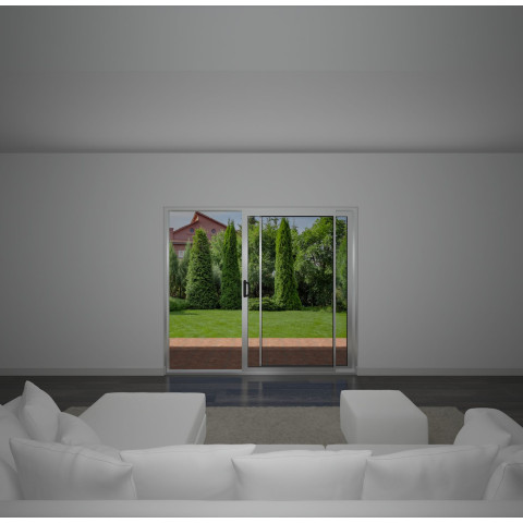 2400m x 2100m Sliding Patio Doors White