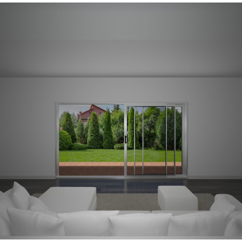 3600m x 2100m 3 Panel Sliding Patio Door White