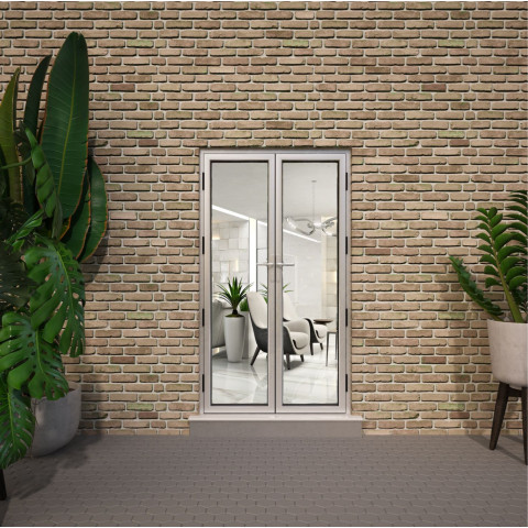 1600 x 2700 2 Panel White French Doors